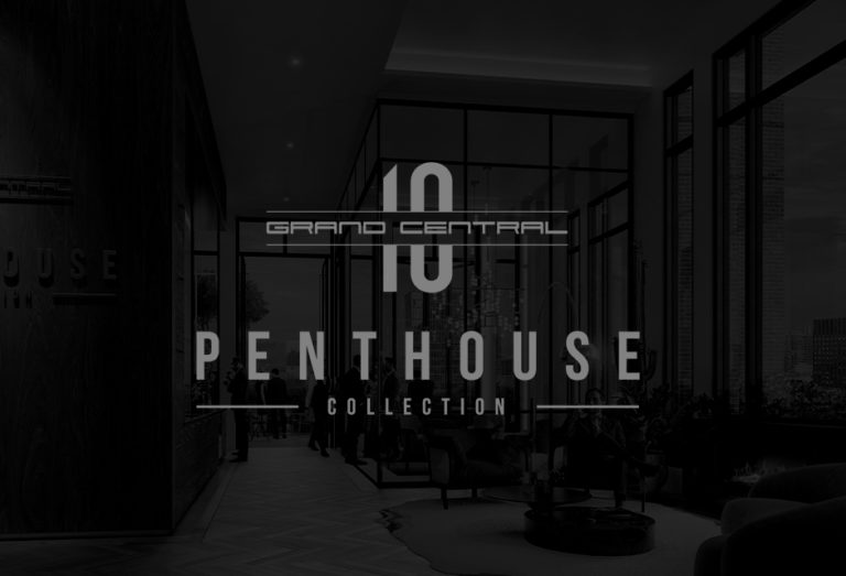 10 Grand Central Penthouse Collection logo mockup on dark background