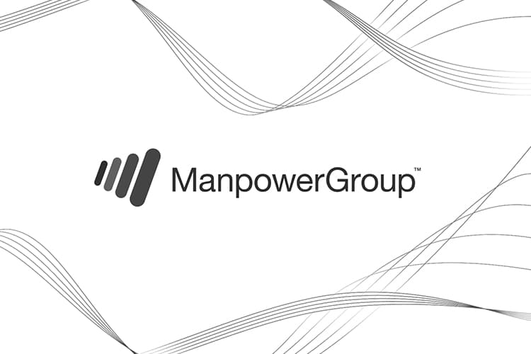 Manpower Group Logo mockup with floating lines