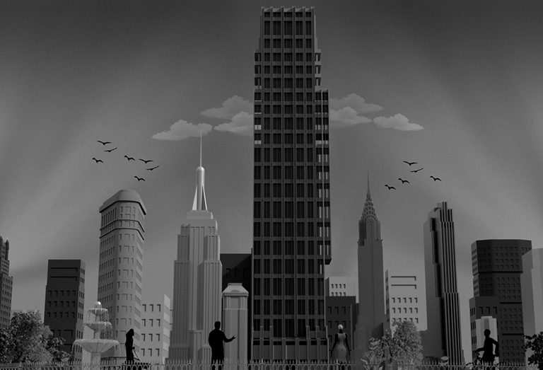 Rose Hill illustration of mid town Manhattan