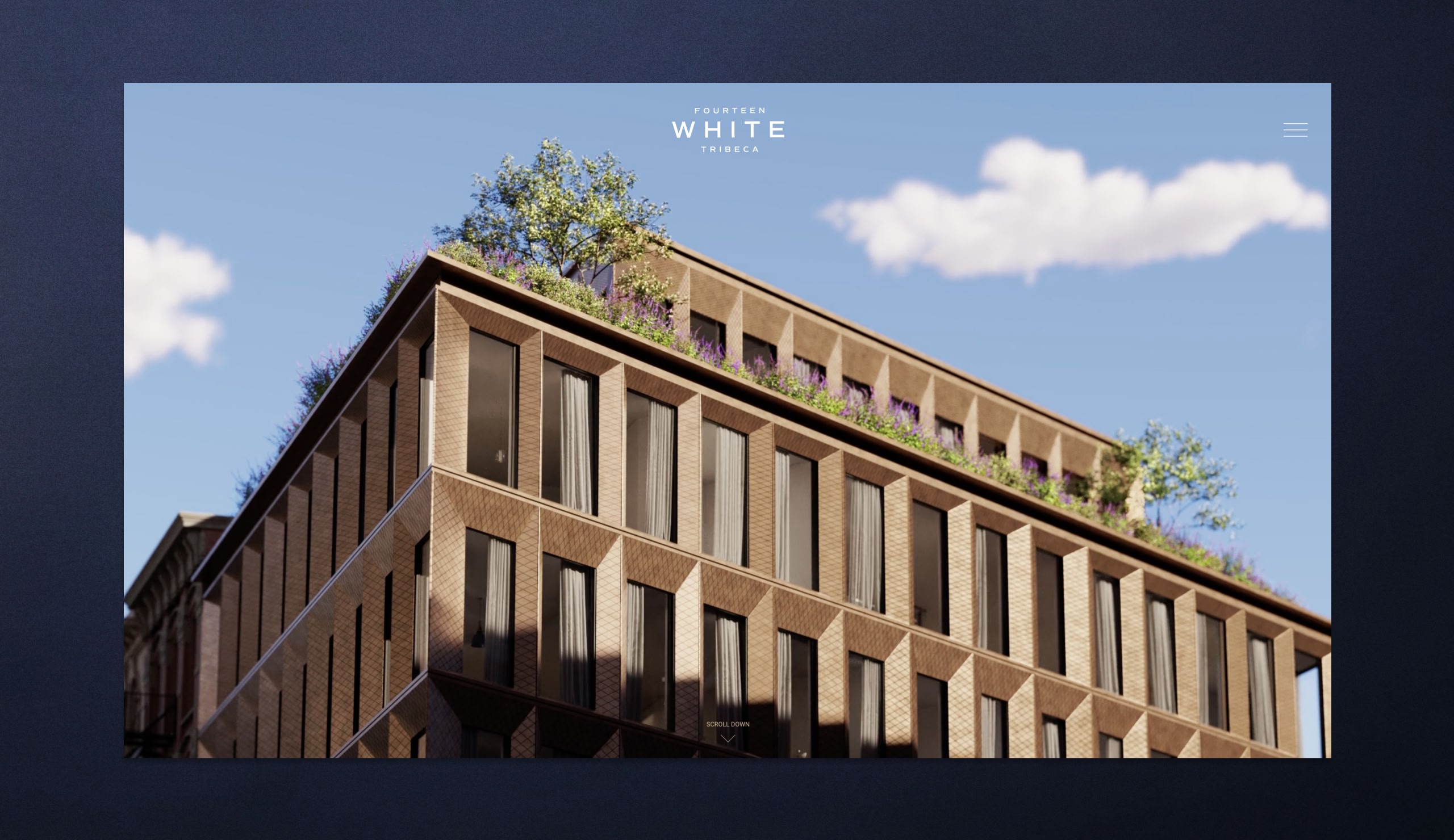 14 White Tribeca website – desktop UI design