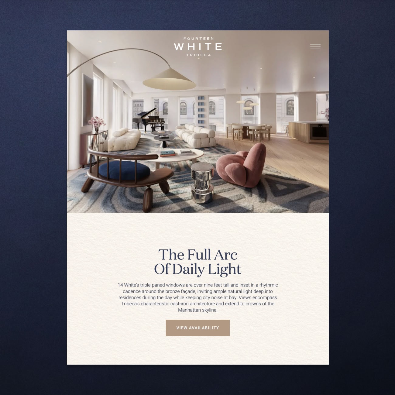 14 White Tribeca website – square format, second view