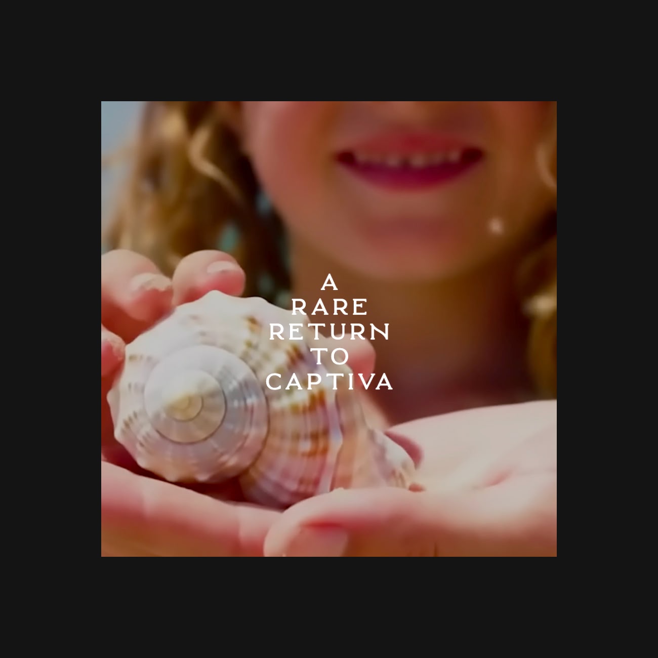 A Rare Return to Captiva – branded editorial image with seashell
