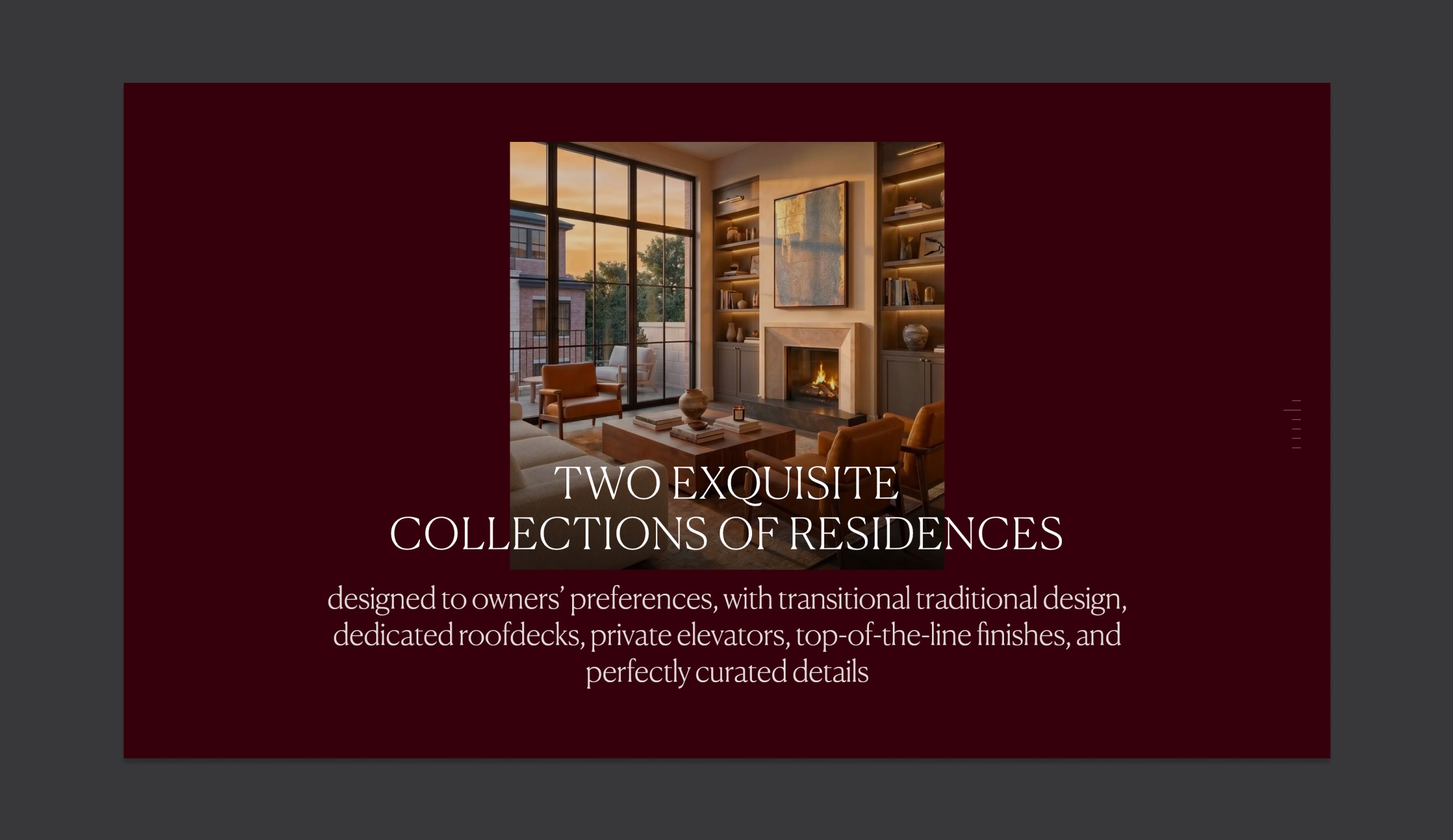 The Village at Landmark website – community overview desktop page